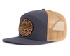 MOUNT RAINIER WOOD 7-Panel Flat Trucker, Richardson 168 Grey