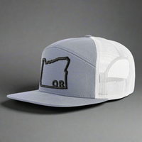 OREGON EMBROIDERY 7-Panel Flat Snapback, Richardson 168