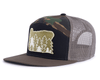 OREGON FIRS 7-Panel Flat Camo Hat, Richardson 168 Black