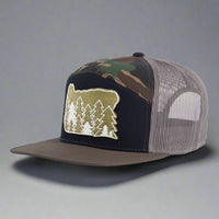 OREGON FIRS 7-Panel Flat Camo Hat, Richardson 168