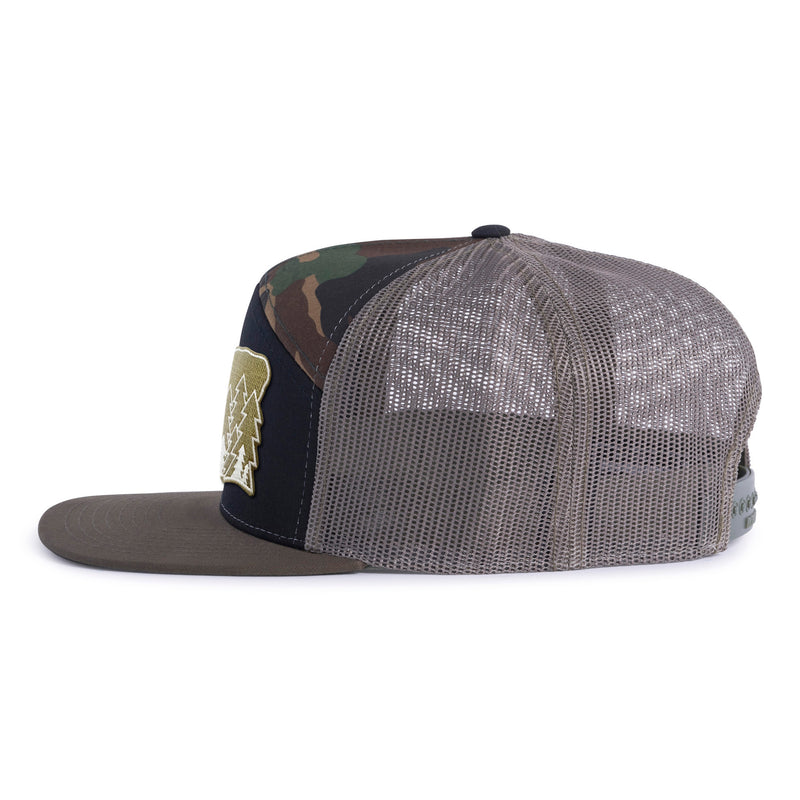 OREGON FIRS 7-Panel Flat Camo Hat