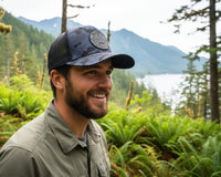 OLYMPIC 5-Panel Curved Camo Hat, Richardson 112 Navy