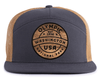 OLYMPIC WOOD 7-Panel Flat Trucker, Richardson 168 Grey