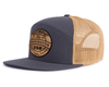 OLYMPIC WOOD 7-Panel Flat Trucker, Richardson 168 Grey