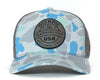 OLYMPIC 5-Panel Curved Camo Hat, Richardson 112 Grey