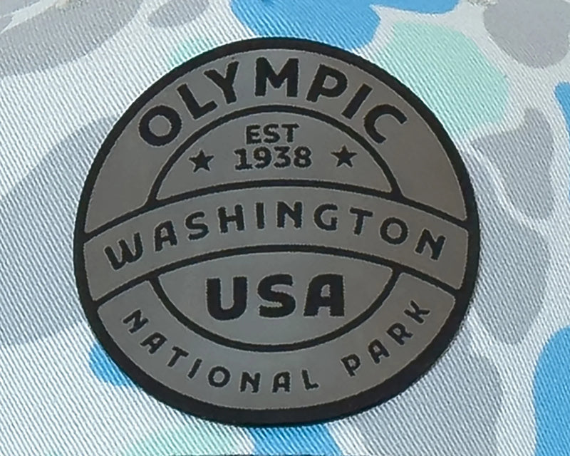 OLYMPIC 5-Panel Curved Camo Hat, Richardson 112 Grey