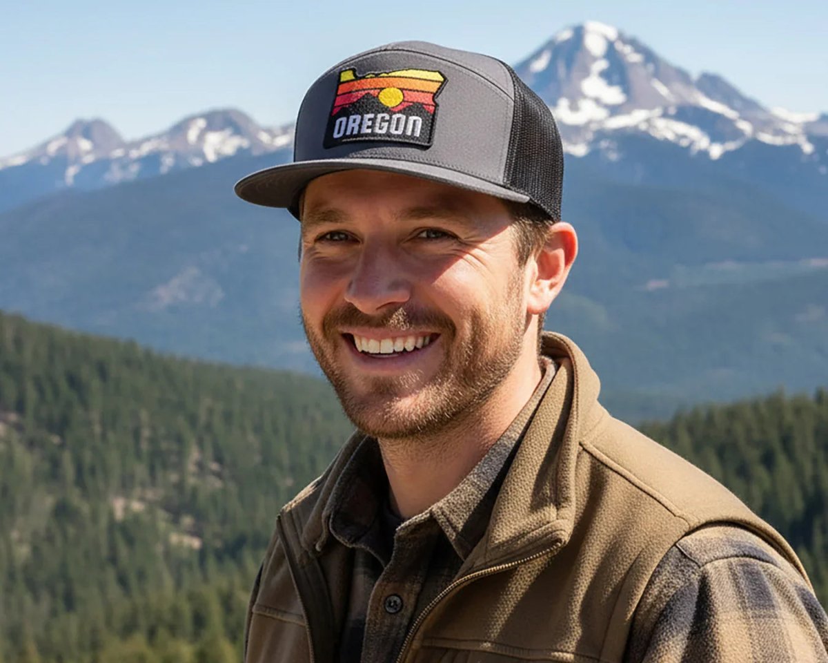 OREGON MTS 7 - Panel Flat Snapback, Richardson 168 Grey - Tailgate Hats