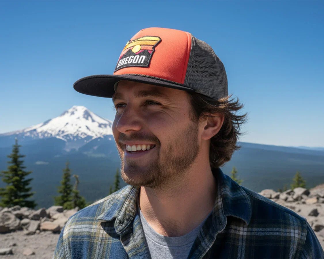 OREGON FOAMY 5 - Panel Flat Snapback Orange Black - Tailgate Hats