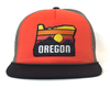 OREGON FOAMY 5-Panel Flat Snapback Orange Black