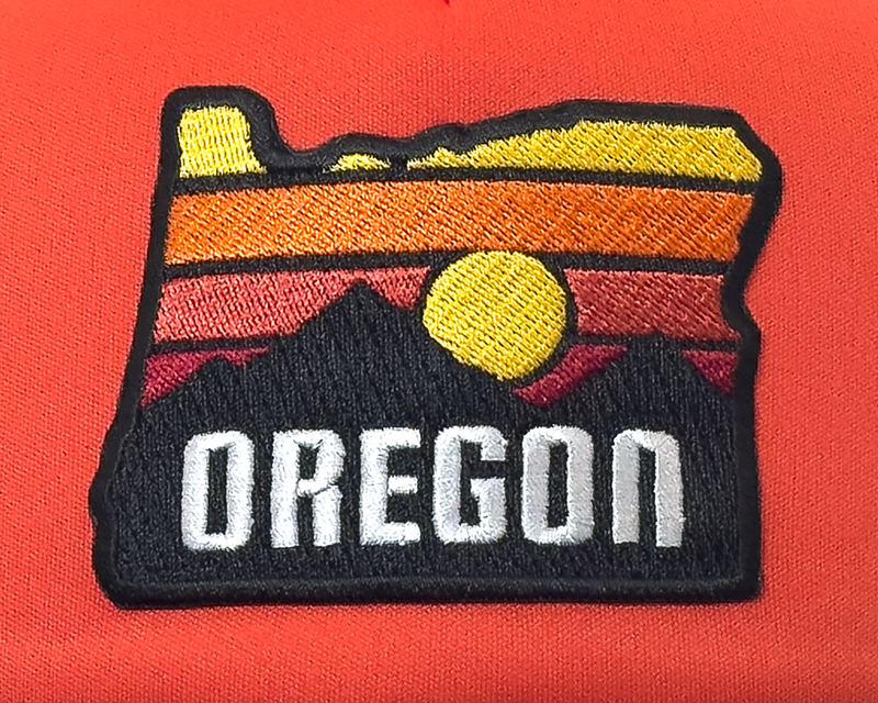 OREGON FOAMY 5-Panel Flat Snapback Orange Black