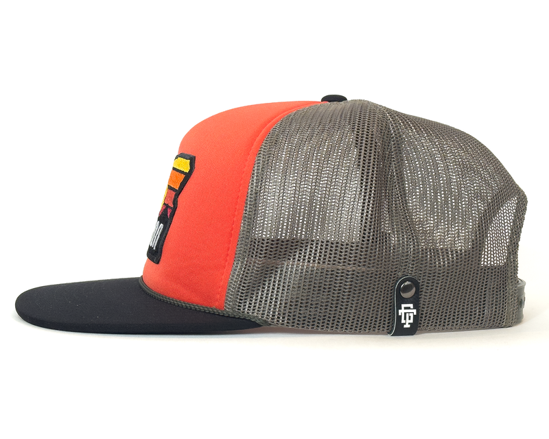 OREGON FOAMY 5-Panel Flat Snapback Orange Black
