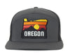 OREGON MTS 7-Panel Flat Snapback, Richardson 168 Grey