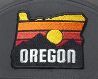 OREGON MTS 7-Panel Flat Snapback, Richardson 168 Grey