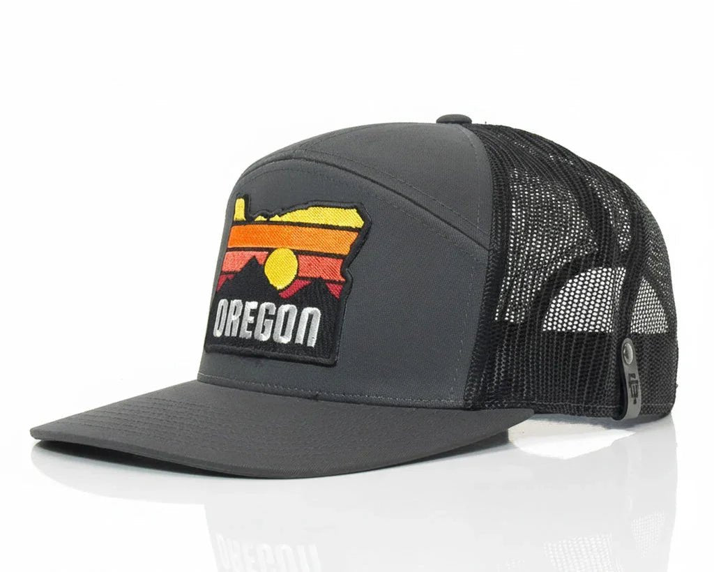 OREGON MTS 7 - Panel Flat Snapback, Richardson 168 Grey - Tailgate Hats