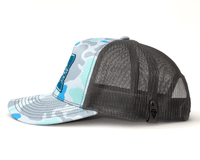 OREGON MTS. 5-Panel Curved Camo Hat, Richardson 112 Blue