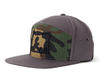 OREGON OUTLINE 7-Panel Flat Camo Strapback, Charcoal