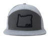 OREGON OUTLINE 7-Panel Flat Strapback, Grey