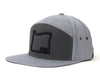 OREGON OUTLINE 7-Panel Flat Strapback, Grey