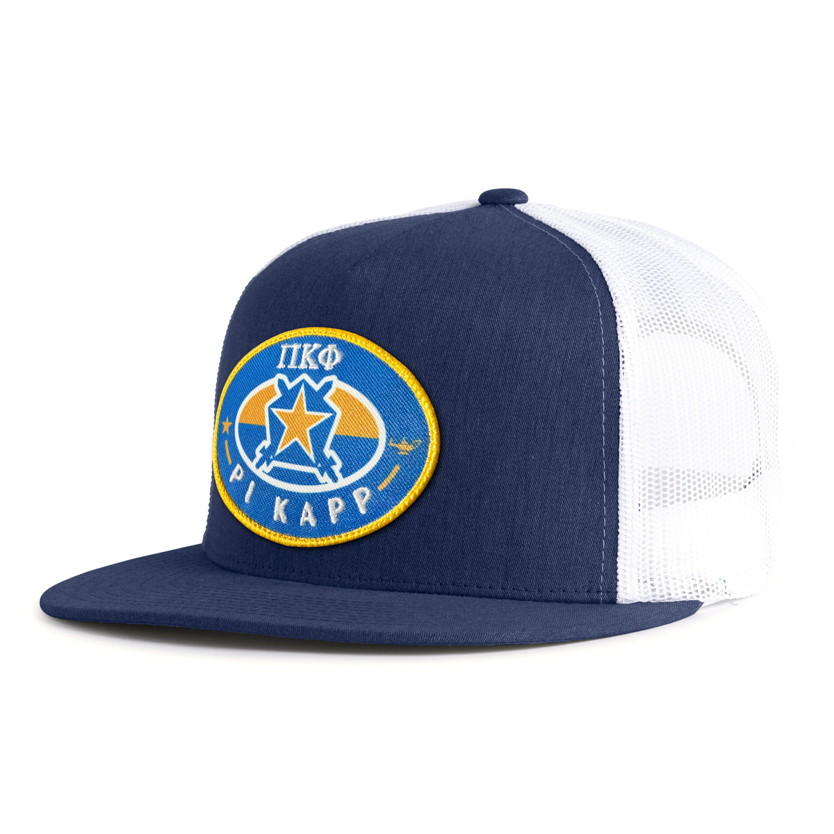 PI KAPP BADGE 5-Panel Flat Navy/White - Tailgate Hats