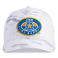 PI KAPP BADGE 6-Panel Curved White Camo - Tailgate Hats