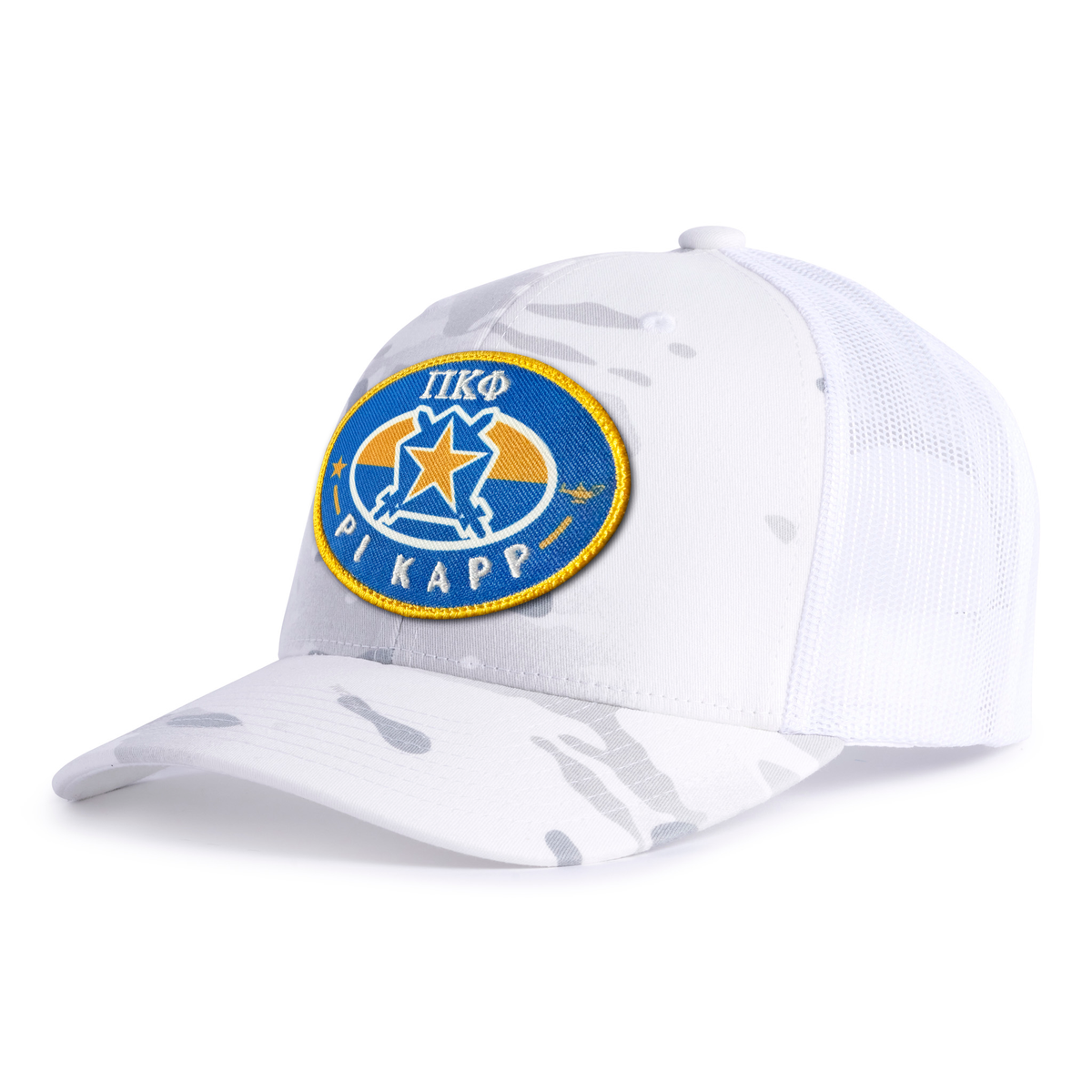 PI KAPP BADGE 6-Panel Curved White Camo - Tailgate Hats