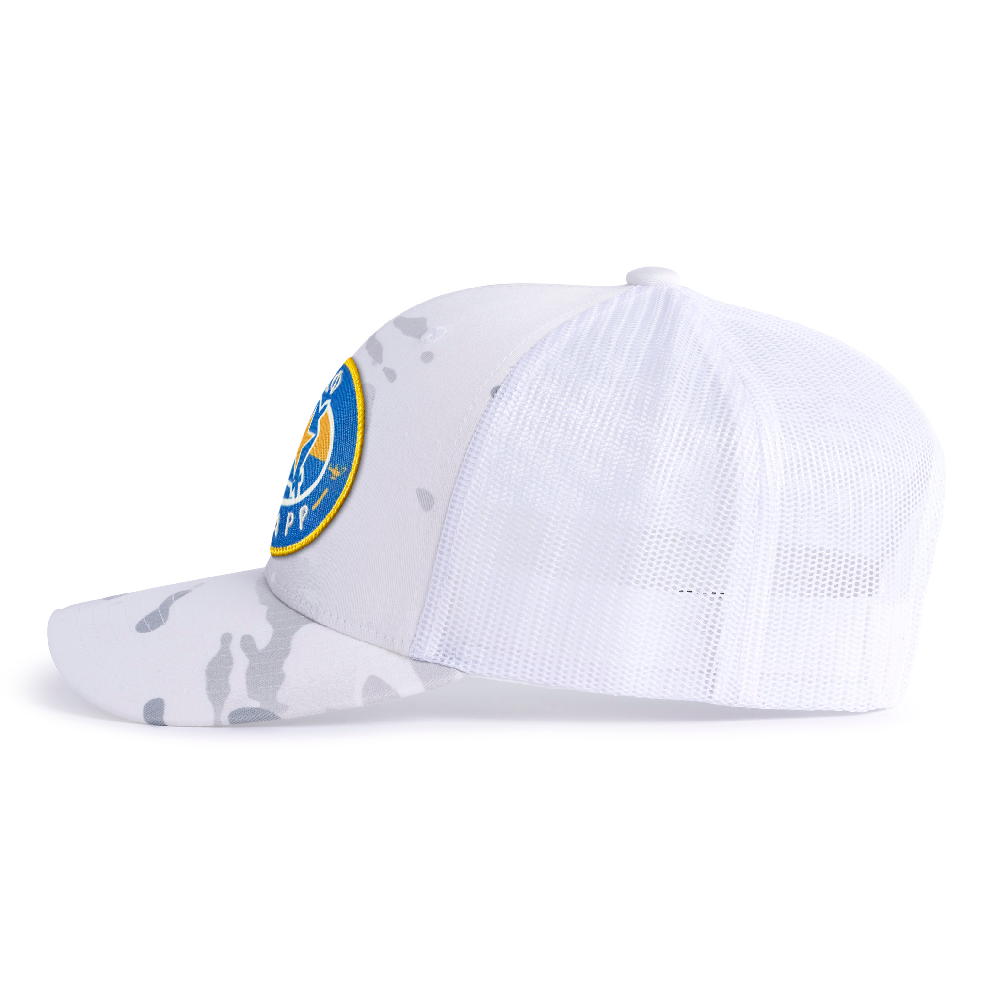 PI KAPP BADGE 6-Panel Curved White Camo - Tailgate Hats