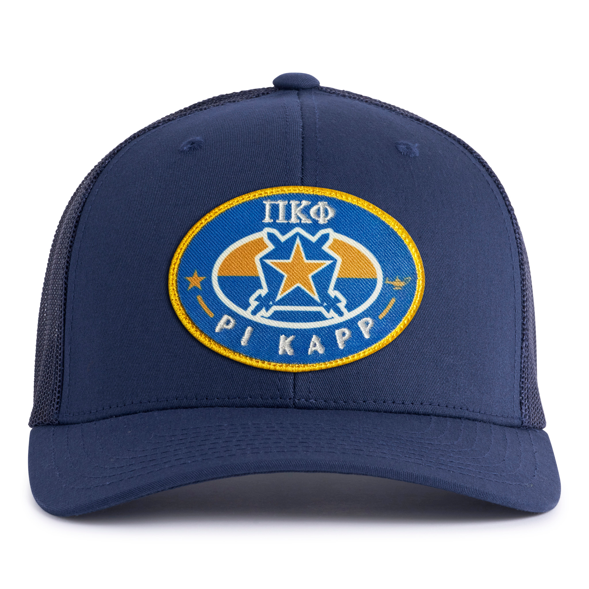 PI KAPP BADGE 6-Panel Curved Navy - Tailgate Hats