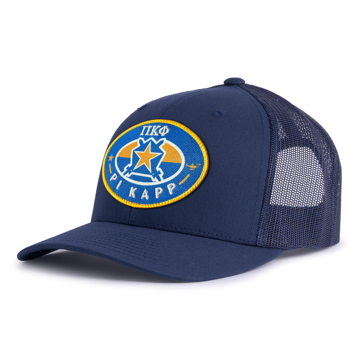 PI KAPP BADGE 6-Panel Curved Navy - Tailgate Hats