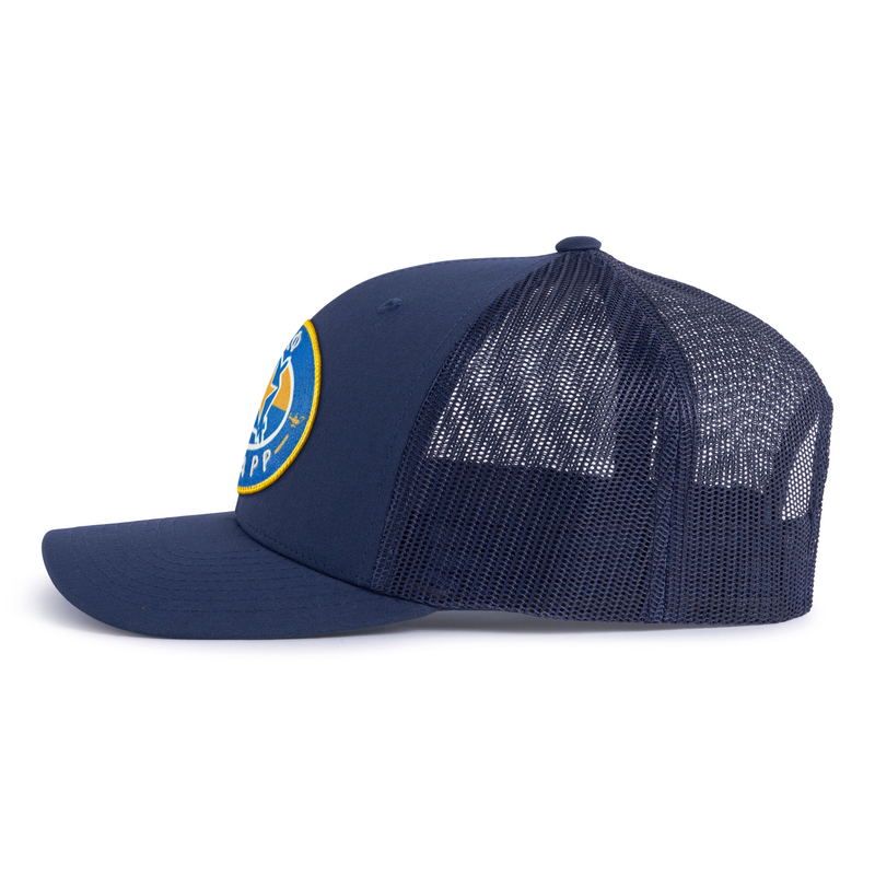 PI KAPP BADGE 6-Panel Curved Navy - Tailgate Hats