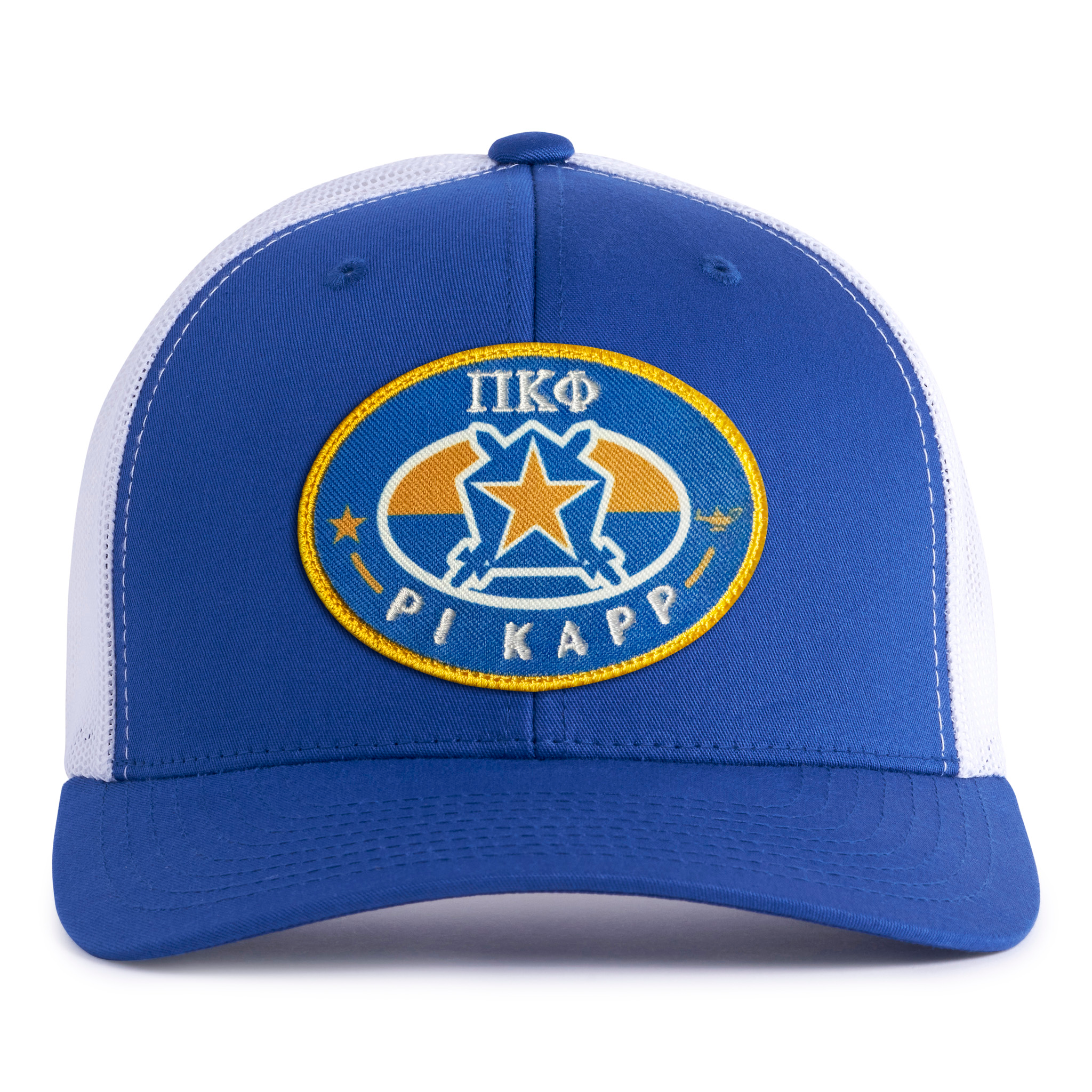 PI KAPP BADGE 6-Panel Curved Royal/White - Tailgate Hats