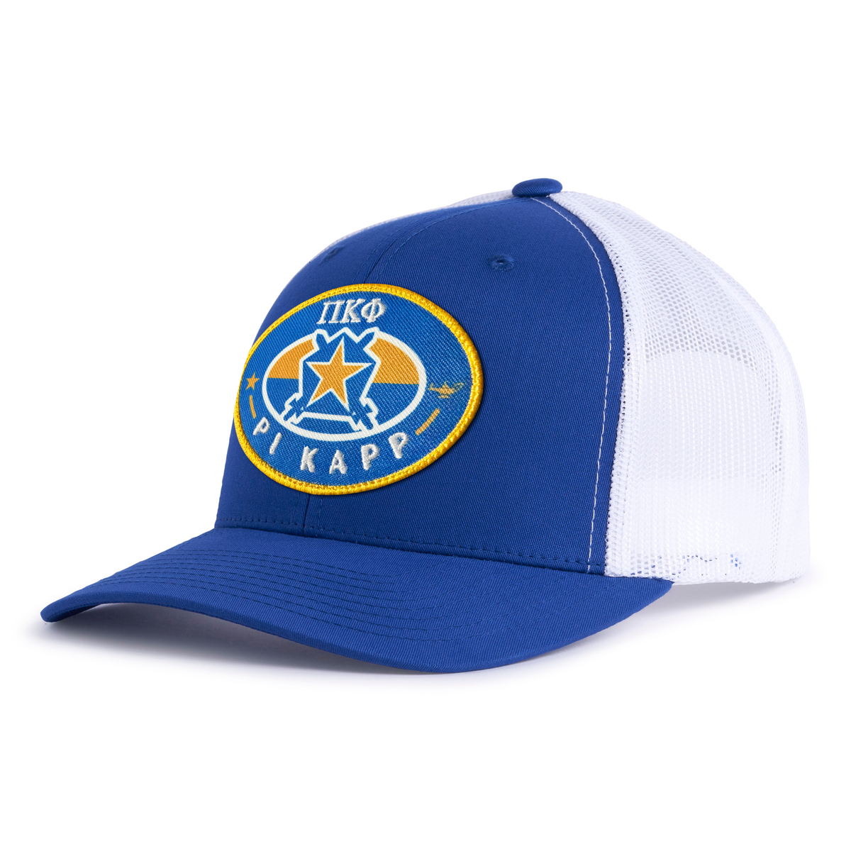 PI KAPP BADGE 6-Panel Curved Royal/White - Tailgate Hats