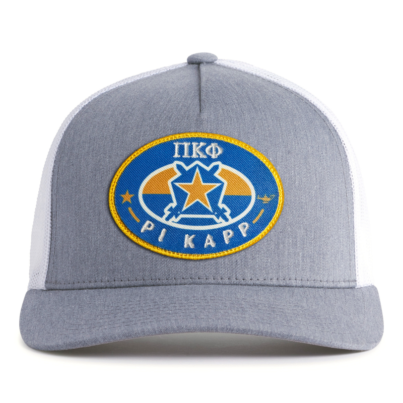 PI KAPP BADGE 5-Panel Curved Grey/White - Tailgate Hats