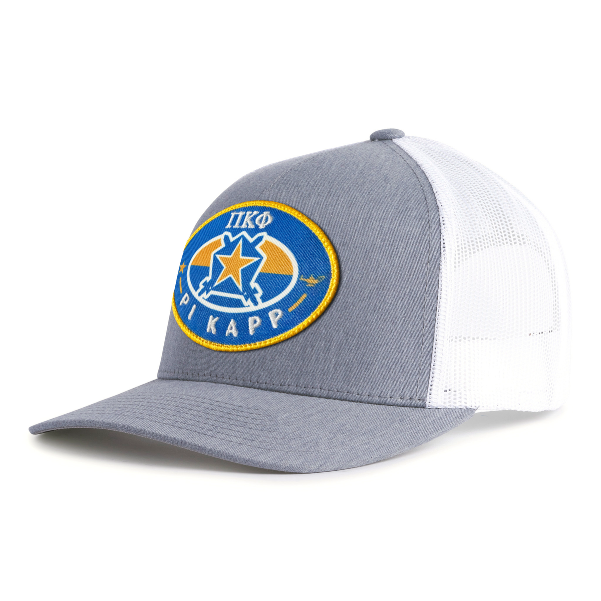 PI KAPP BADGE 5-Panel Curved Grey/White - Tailgate Hats