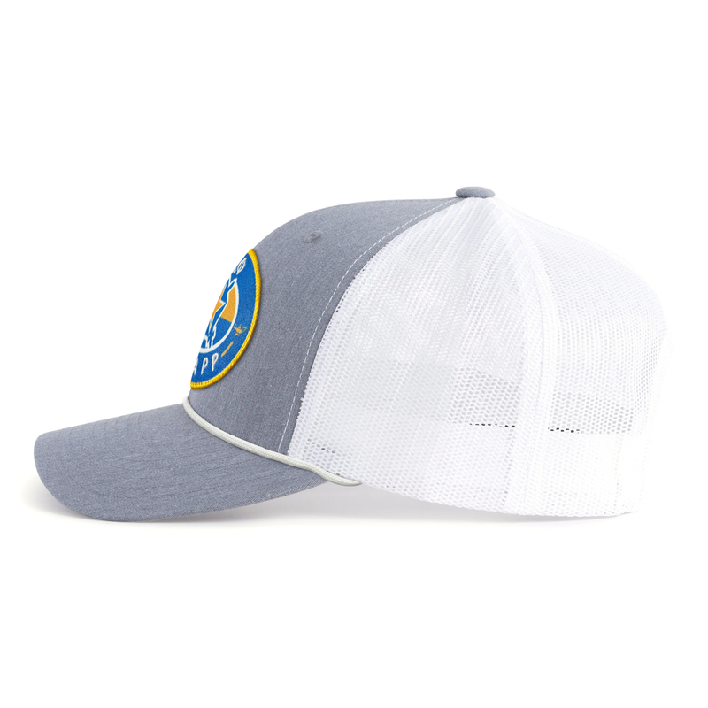 PI KAPPA PHI 5-Panel Curved Rope Hat, Richardson 112 Grey