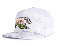 PNW BEAR 6-Panel Flat Camo Hat White