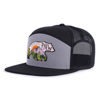 PNW BEAR 7-Panel Flat Snapback