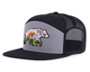 PNW BEAR 7-Panel Flat Bill Snapback, Richardson 168 Black