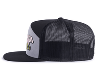PNW BEAR 7-Panel Flat Bill Snapback, Richardson 168 Black