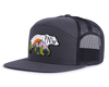 PNW BEAR 7-Panel Flat Bill Snapback, Richardson 168 Grey