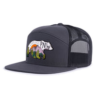 PNW BEAR 7-Panel Flat Snapback