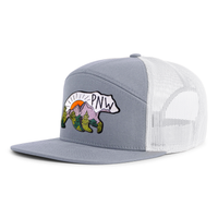 PNW BEAR 7-Panel Flat Snapback