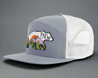 PNW BEAR 7-Panel Flat Bill Snapback, Richardson 168 Grey