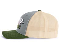 PNW BEAR 6-Panel Low-Profile Trucker, Richardson 115 Grey