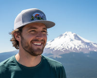 PNW BEAR 7-Panel Flat Bill Snapback, Richardson 168 Grey