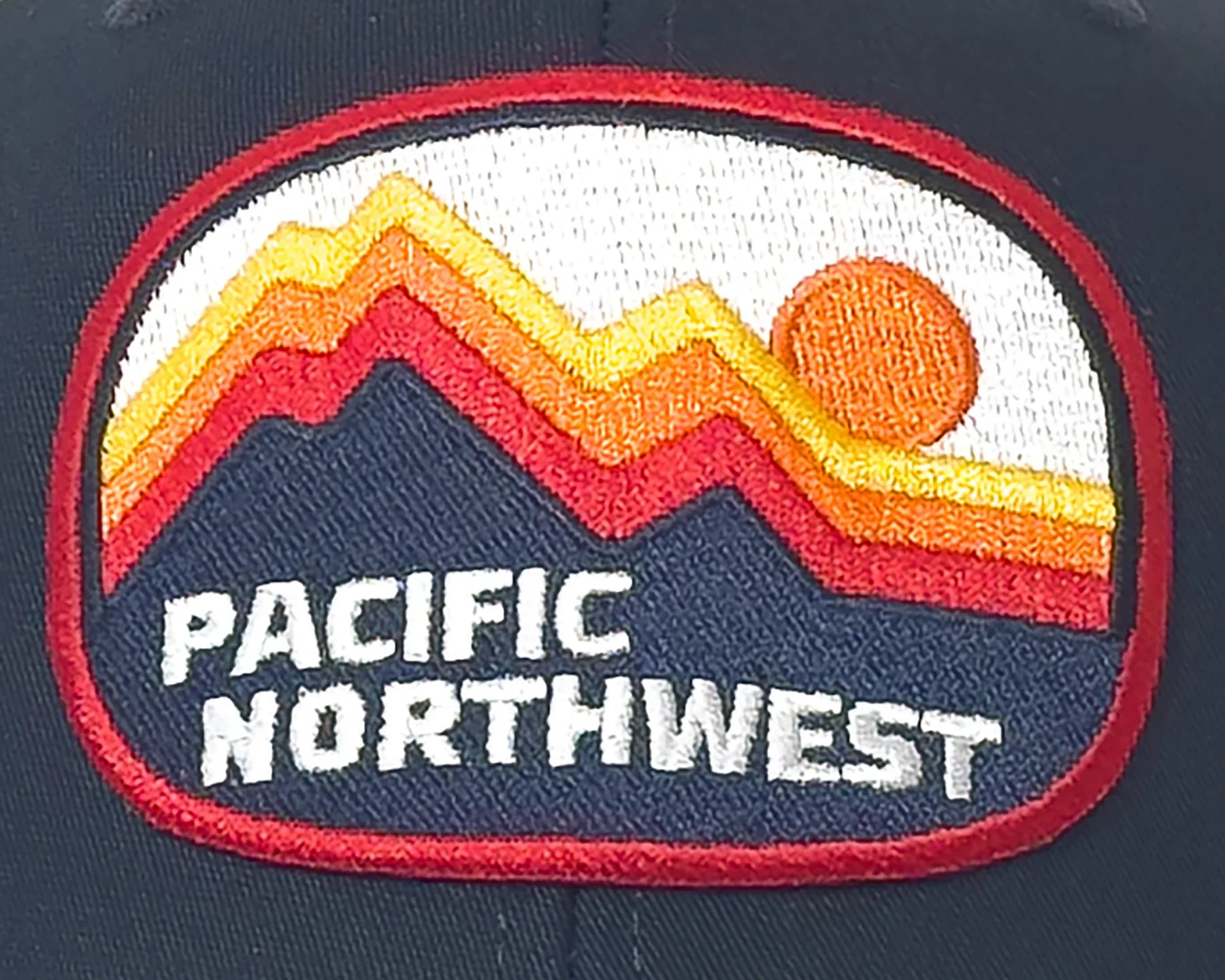 PNW PEAKS 6-Panel Curved Snapback, Richardson 112 Navy Grey