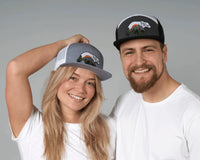 PNW BEAR 7-Panel Flat Bill Snapback, Richardson 168 Black