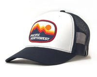 PNW PEAKS 6-Panel Curved Snapback, Richardson 112 White
