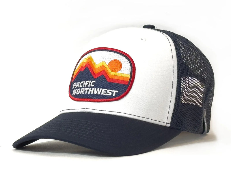 PNW PEAKS 6-Panel Curved Snapback, Richardson 112 White