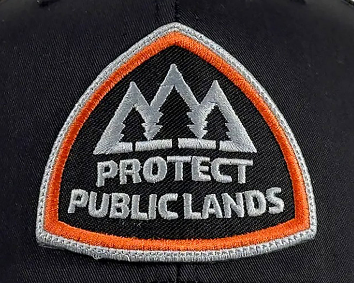 Protect Public Lands Black Grey Trucker – Richardson 112