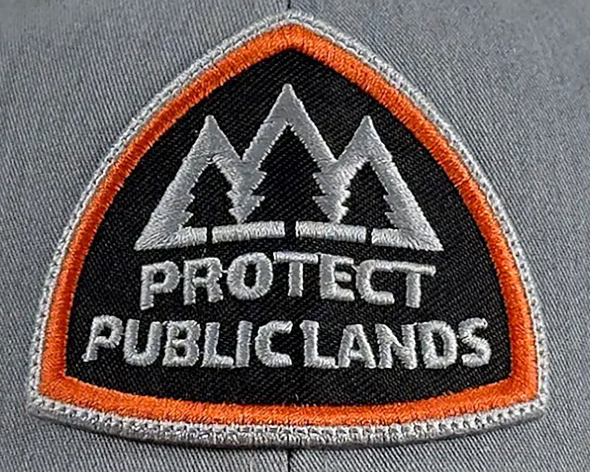 Protect Public Lands Grey Orange Trucker – Richardson 112